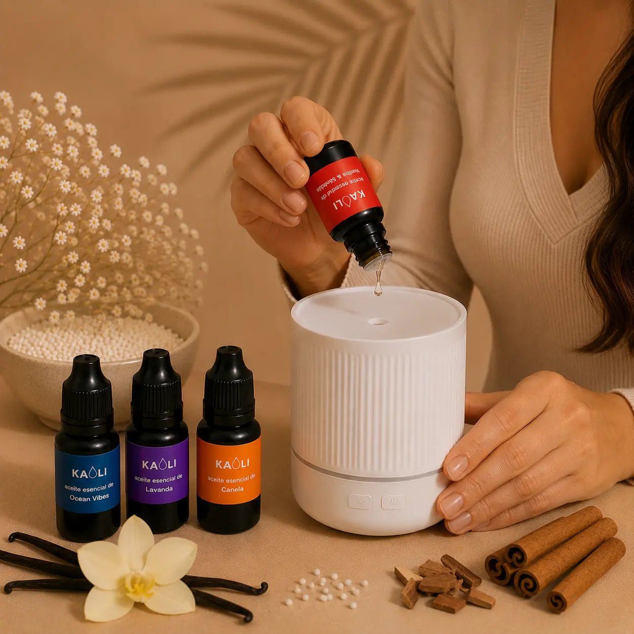 Aceite esencial de Vainilla y Sándalo – 10 ml - Kaoli - The candle revolution