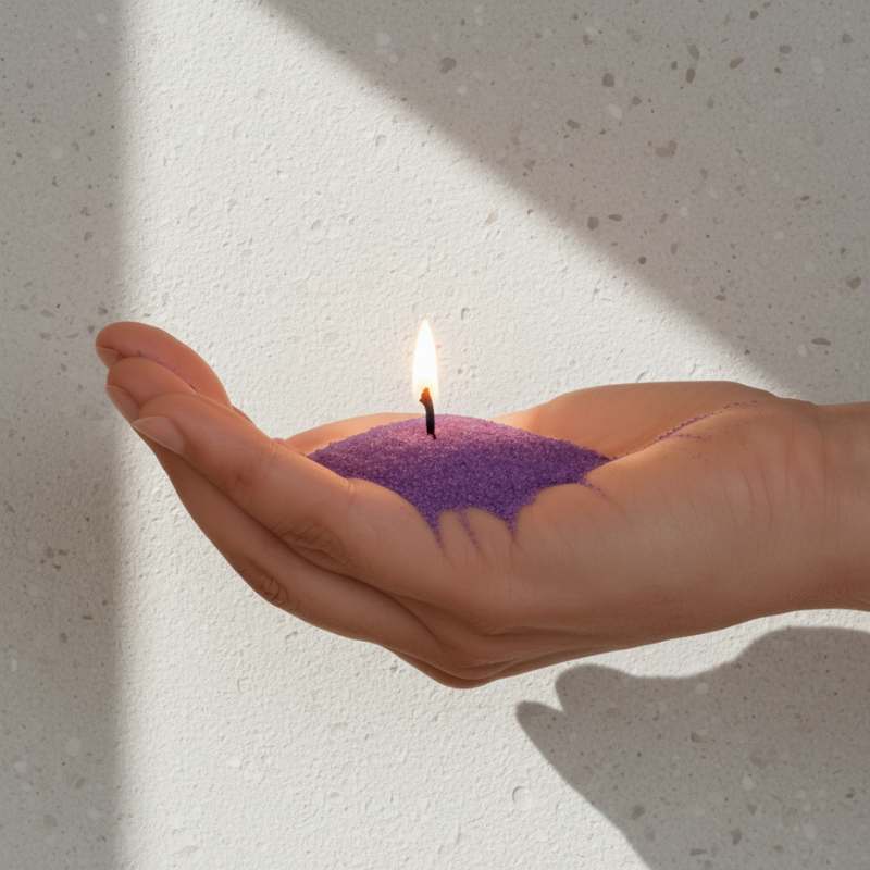 Cera de arena natural, 500g (Lavanda selvática) - Kaoli - The candle revolution