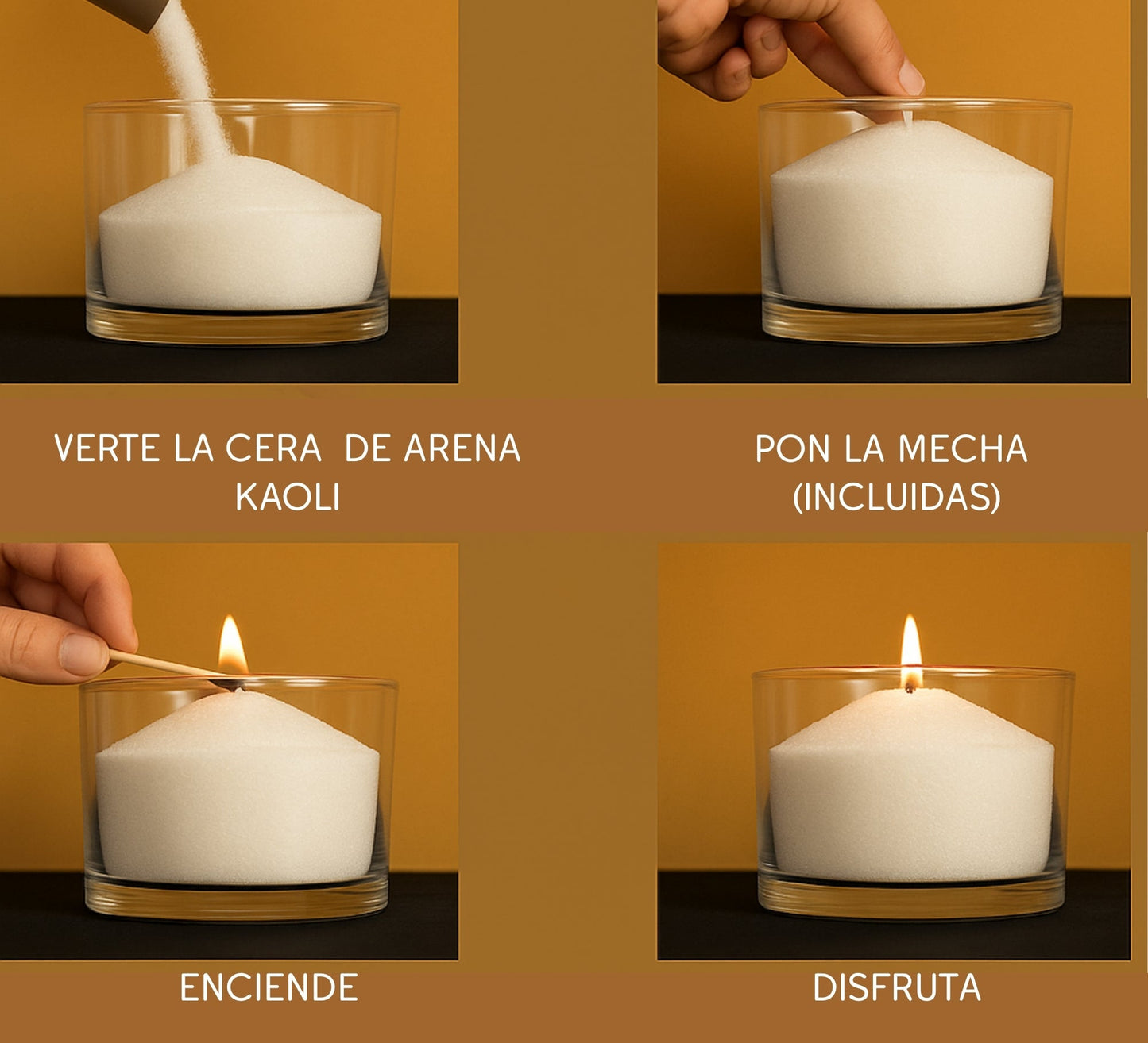 Cera de arena: Pack Fresh + Nude - 1kg - (Lavanda + Sin aroma) - Kaoli - The candle revolution