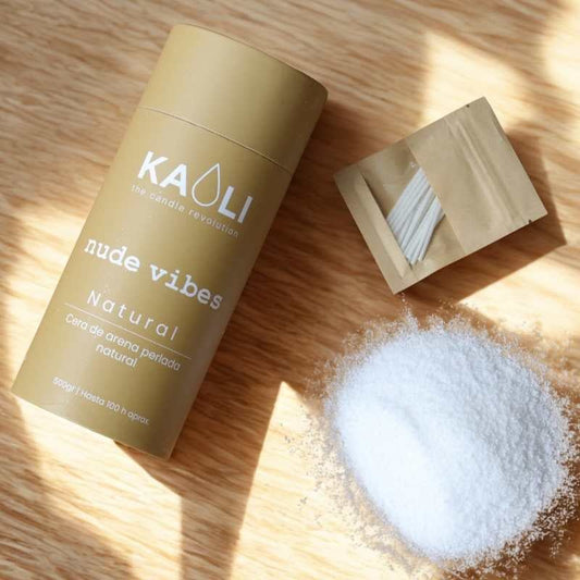 Pack reset vibes - Cera de arena Blanca sin aromas + 3 aceites esenciales - Kaoli - The candle revolution