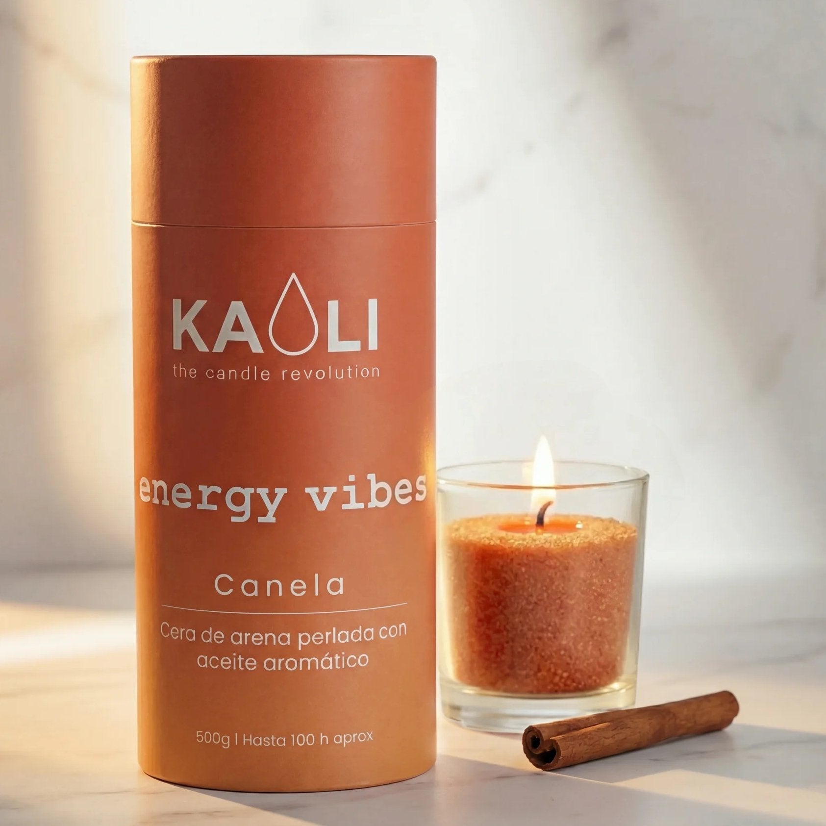Cera de arena natural, 500g (Canela) - Kaoli - The candle revolution