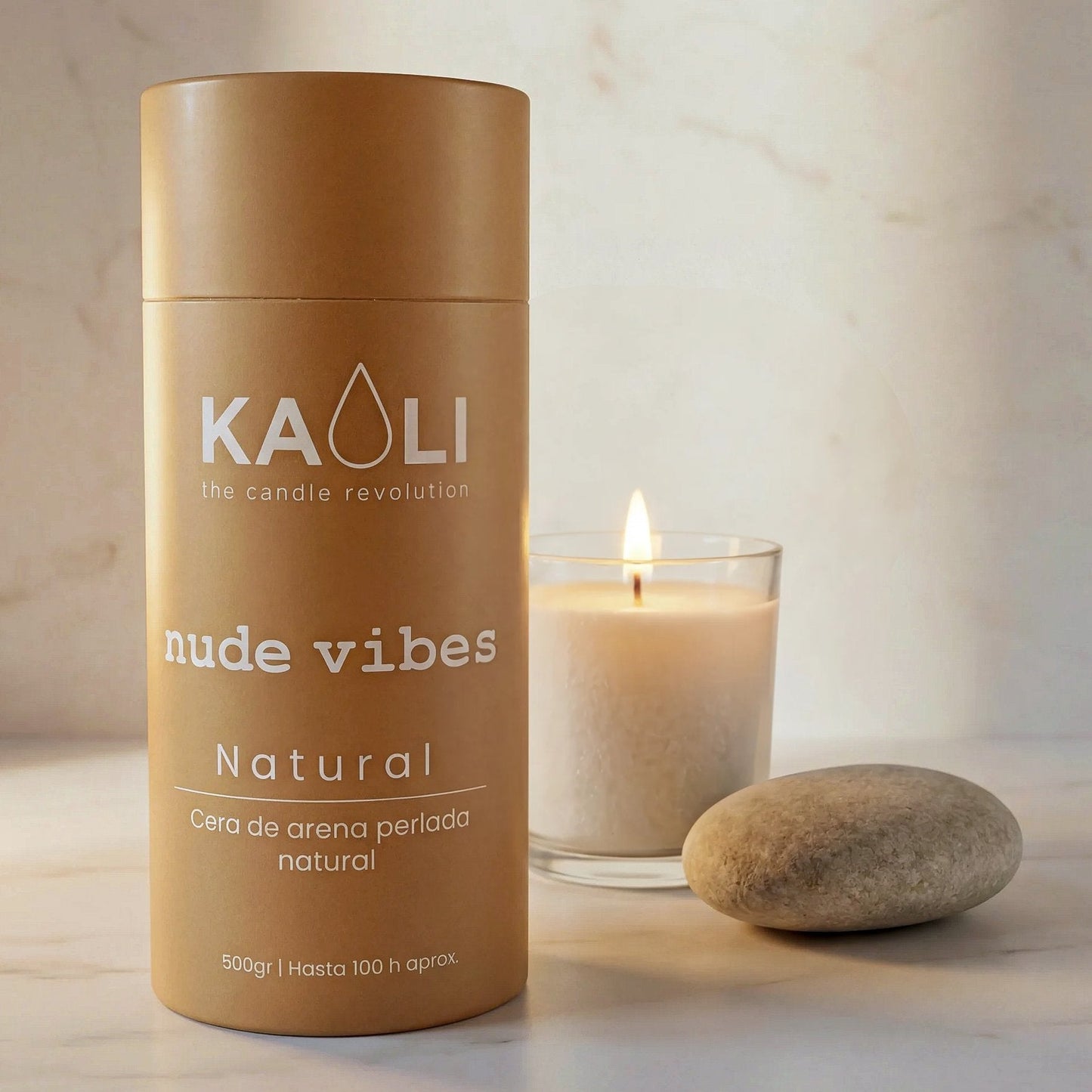 Cera de arena natural, 500g (Sin aromas) - Kaoli - The candle revolution