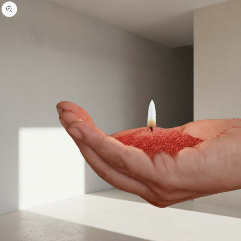 Cera de arena natural, 500g (Vainilla y Sándalo) - Kaoli - The candle revolution