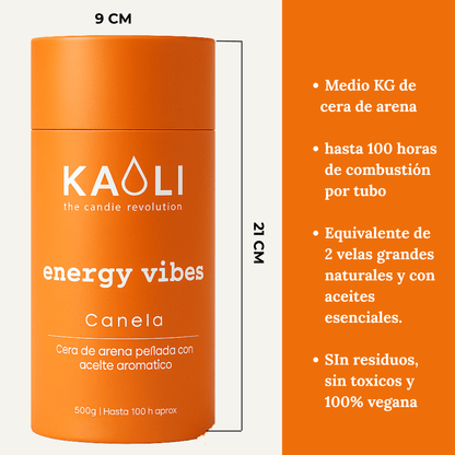 Cera de arena: Pack Energy + Nude - 1kg - (Canela + Sin aroma) - Kaoli - The candle revolution