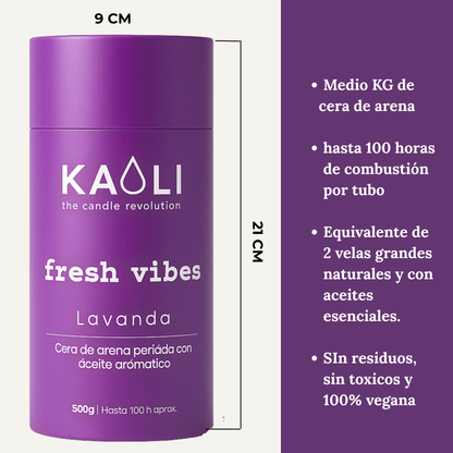 Cera de arena: Pack Fresh + Nude - 1kg - (Lavanda + Sin aroma) - Kaoli - The candle revolution