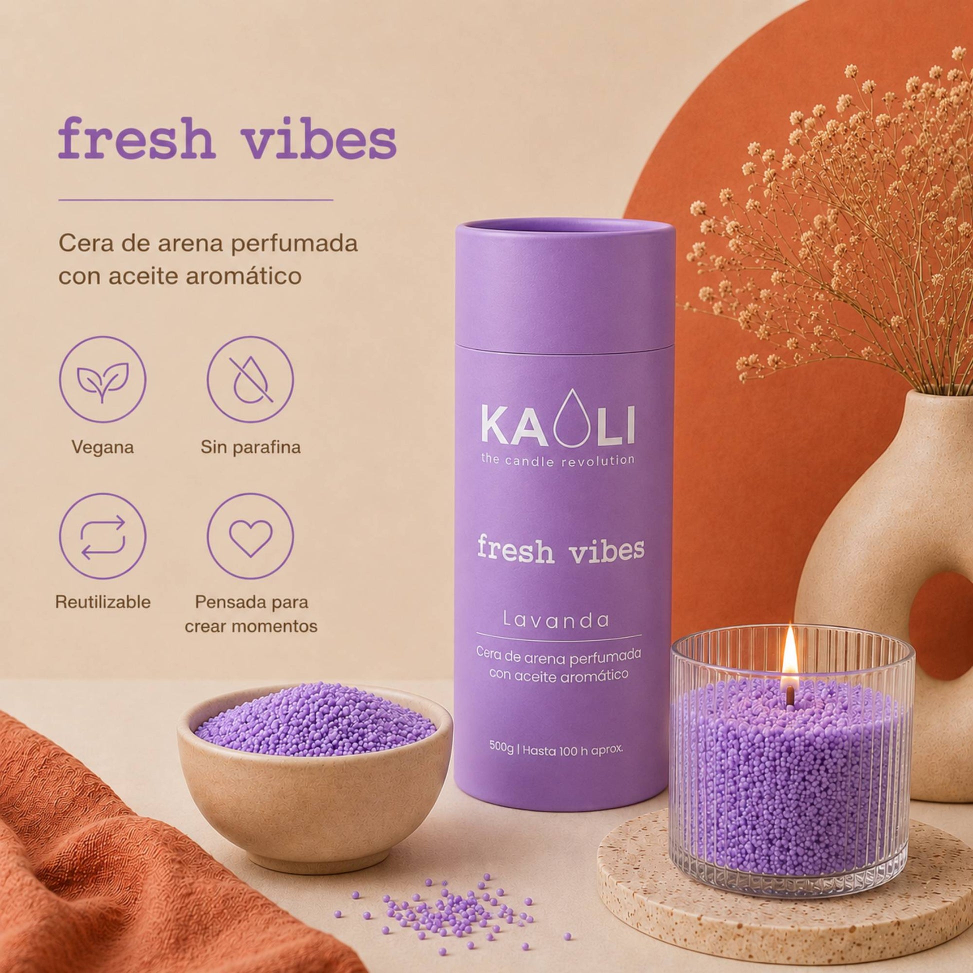 Fresh Vibes 500g - Kaoli - The candle revolution
