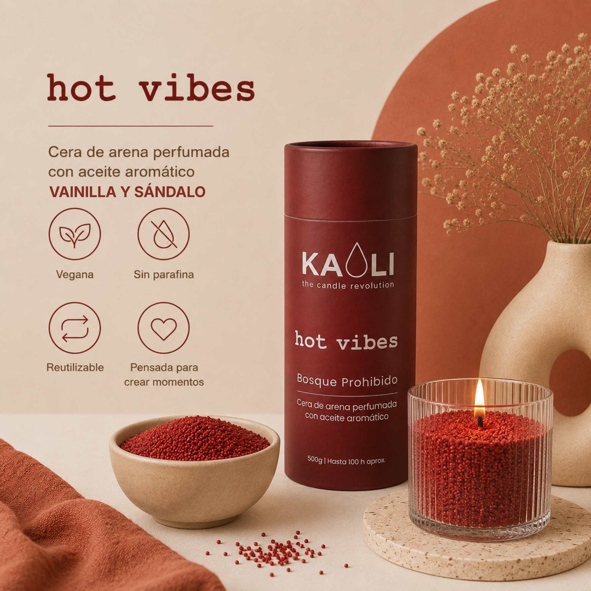 Hot Vibes 500g - Kaoli - The candle revolution