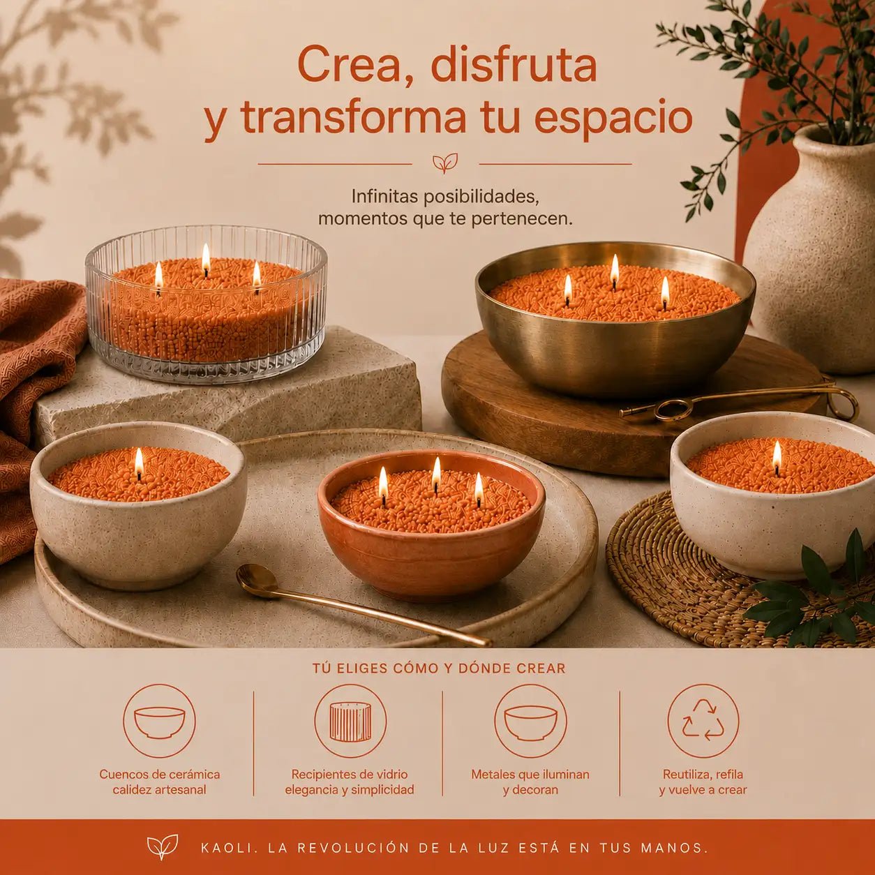 Kaoli Refill Canela 500 g - Kaoli - The candle revolution