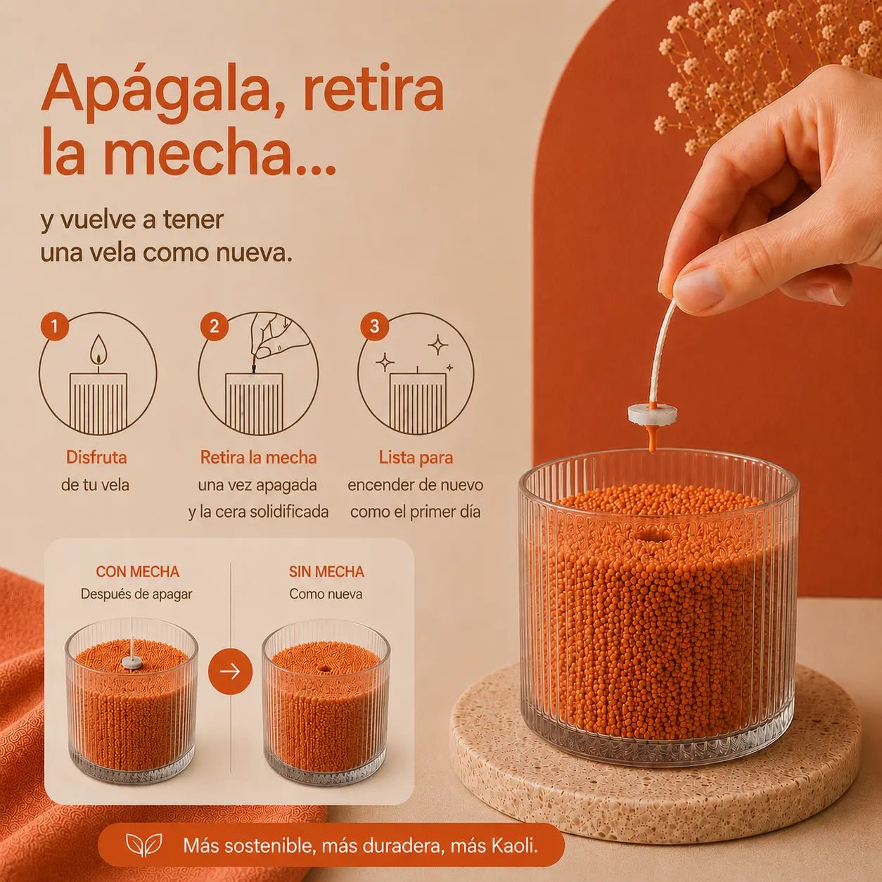 Kaoli Refill Canela 500 g - Kaoli - The candle revolution