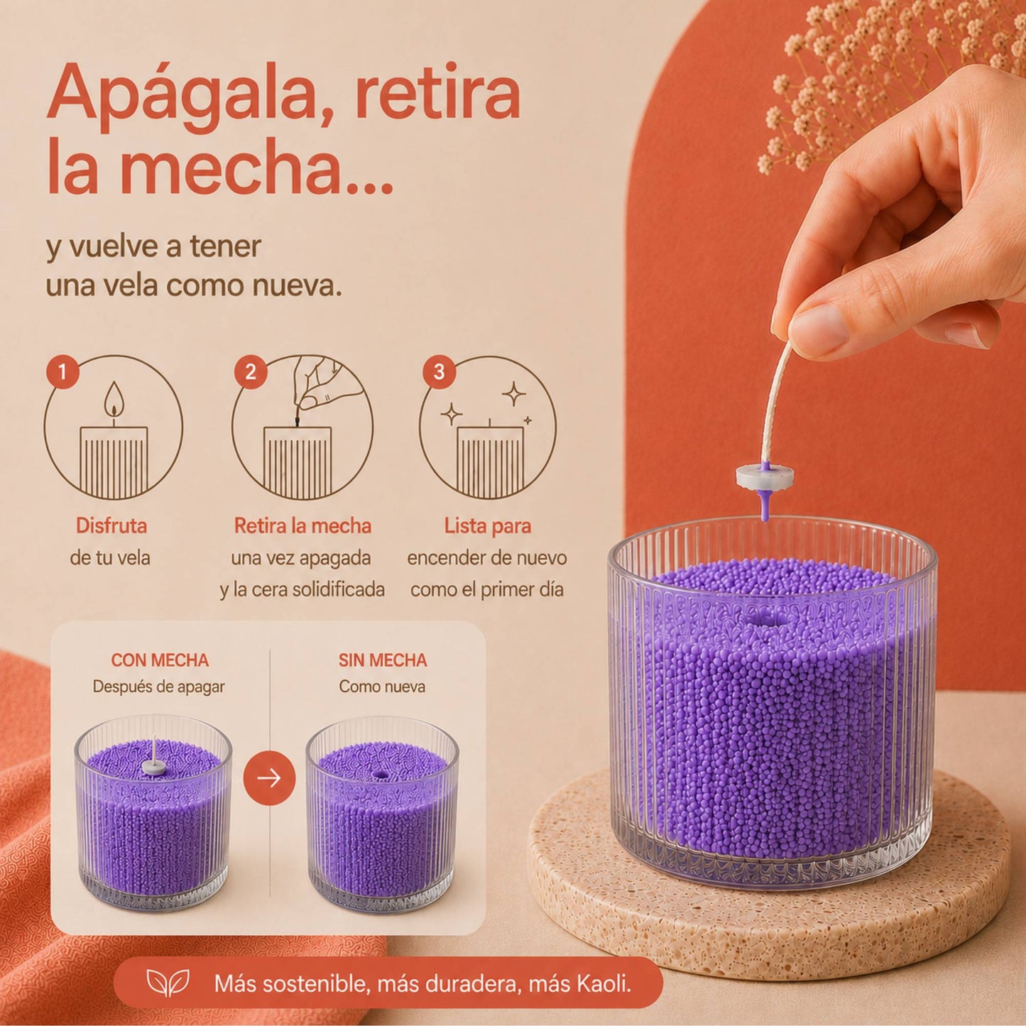 Kaoli Refill Lavanda 500 g - Kaoli - The candle revolution
