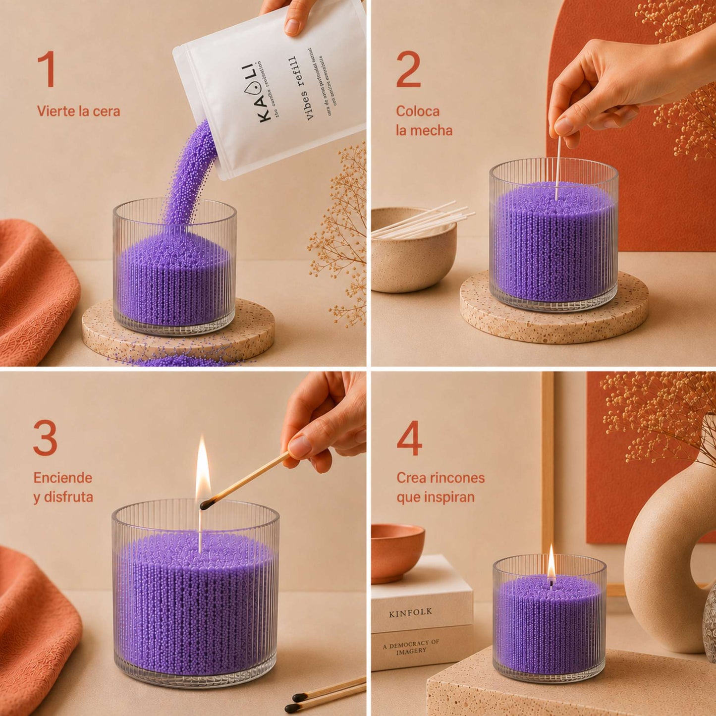 Kaoli Refill Lavanda 500 g - Kaoli - The candle revolution