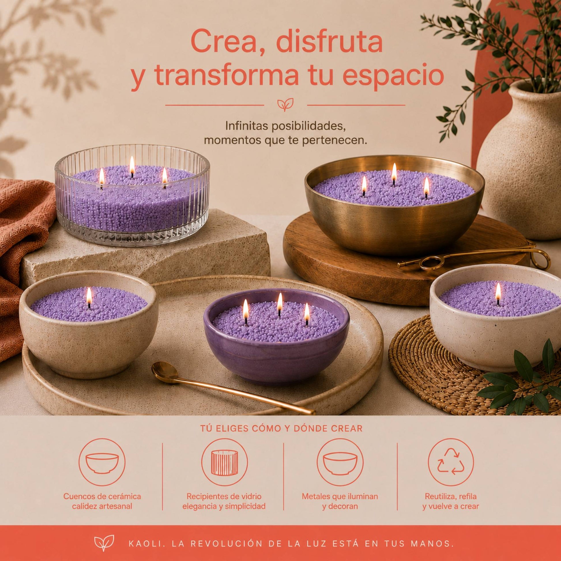 Kaoli Refill Lavanda 500 g - Kaoli - The candle revolution