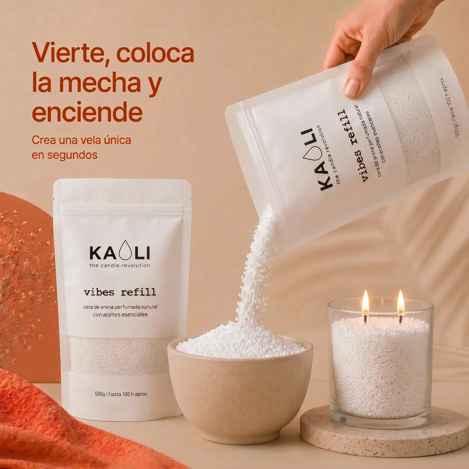 Kaoli Refill Nude Vibes 500 g - Kaoli - The candle revolution