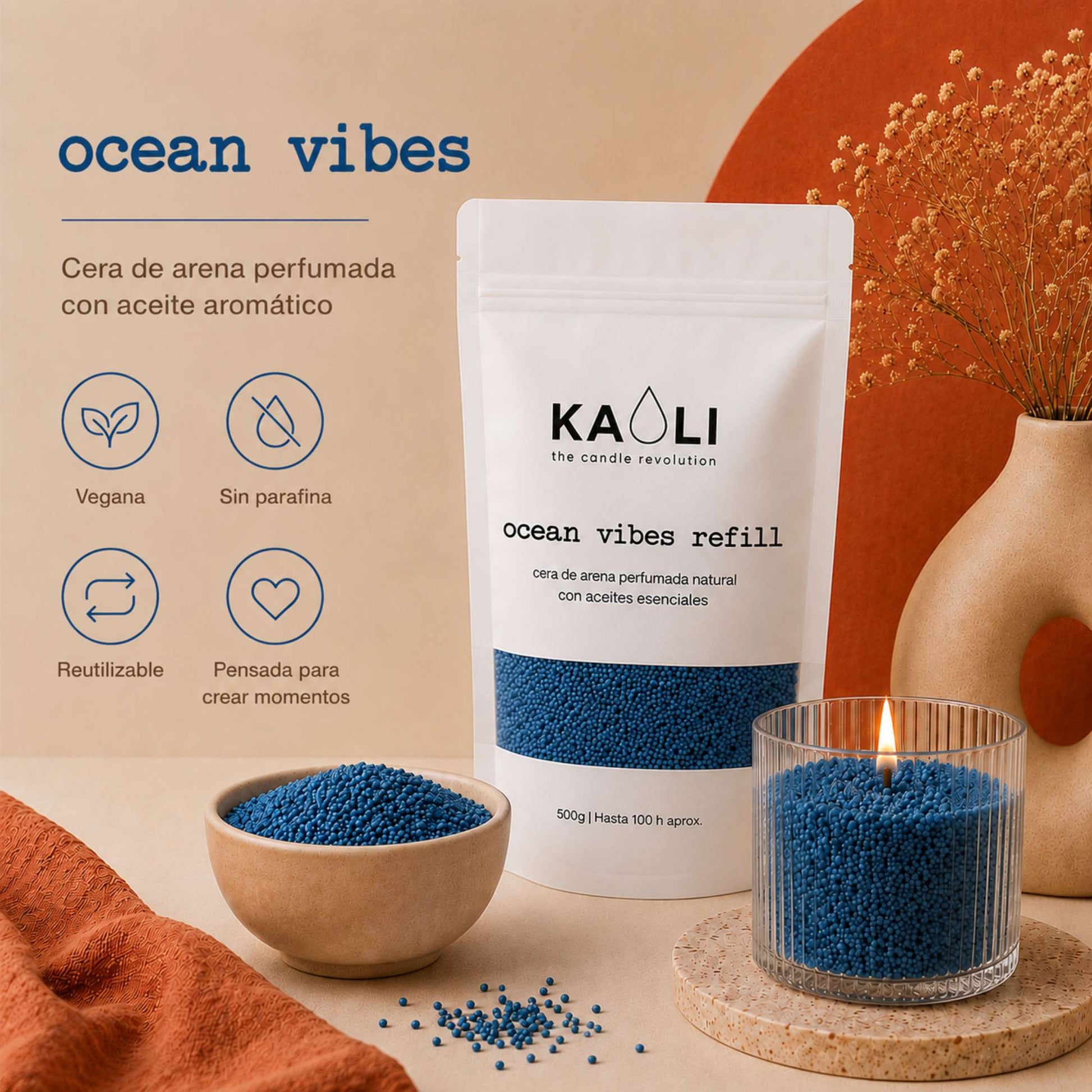 Kaoli Refill Oceans 500 g - Kaoli - The candle revolution