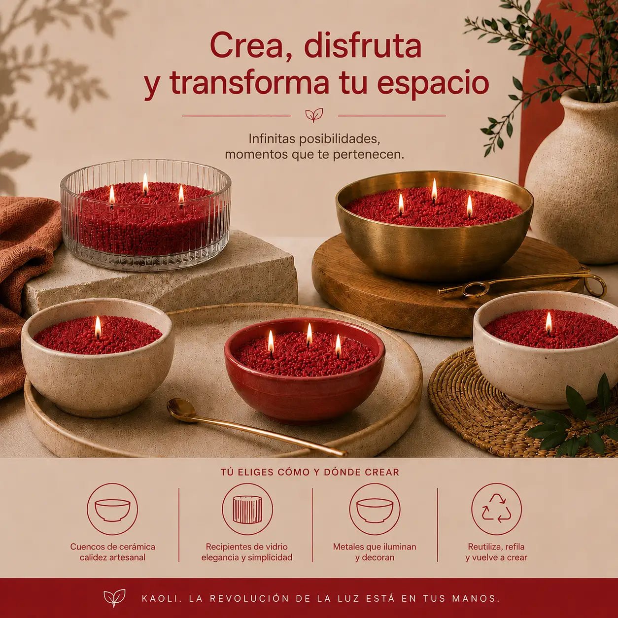 Kaoli Refill Vainilla y Sándalo 500 g - Kaoli - The candle revolution