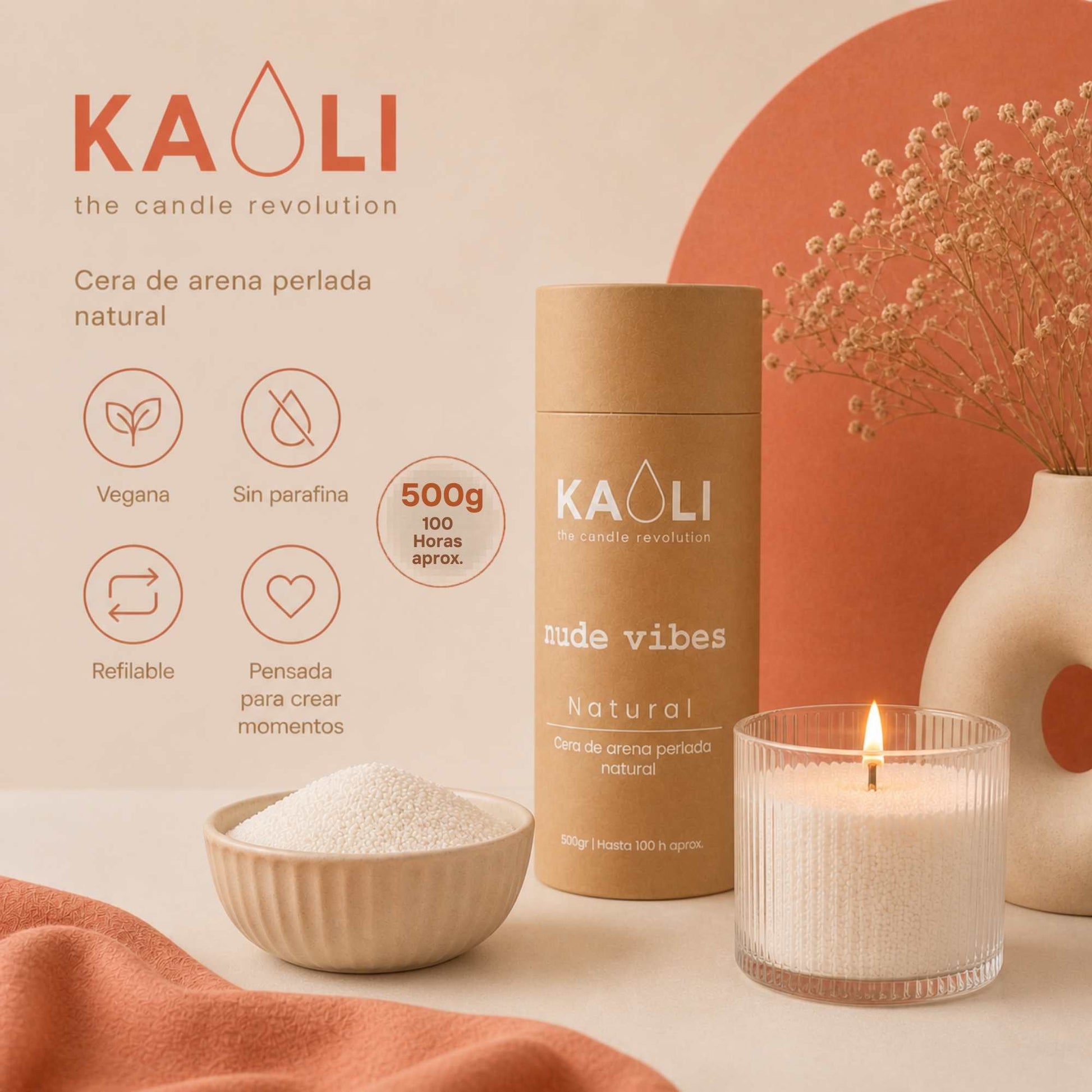 Nude Vibes 500g - Kaoli - The candle revolution