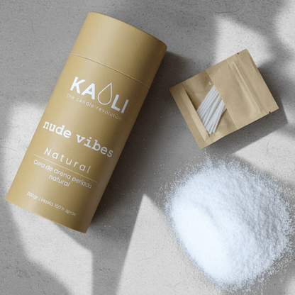 Set nude vibes - cera de arena blanca + 3 aceites esenciales - 3 tubos (1,5kg) - Kaoli - The candle revolution