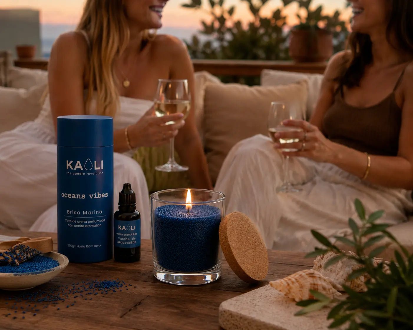 Tarro con tapa de corcho salva aroma - Kaoli - The candle revolution