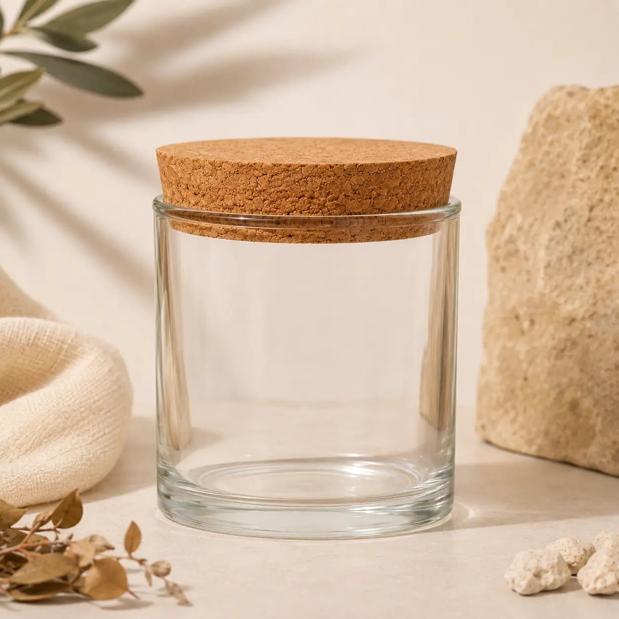 Tarro con tapa de corcho salva aroma - Kaoli - The candle revolution